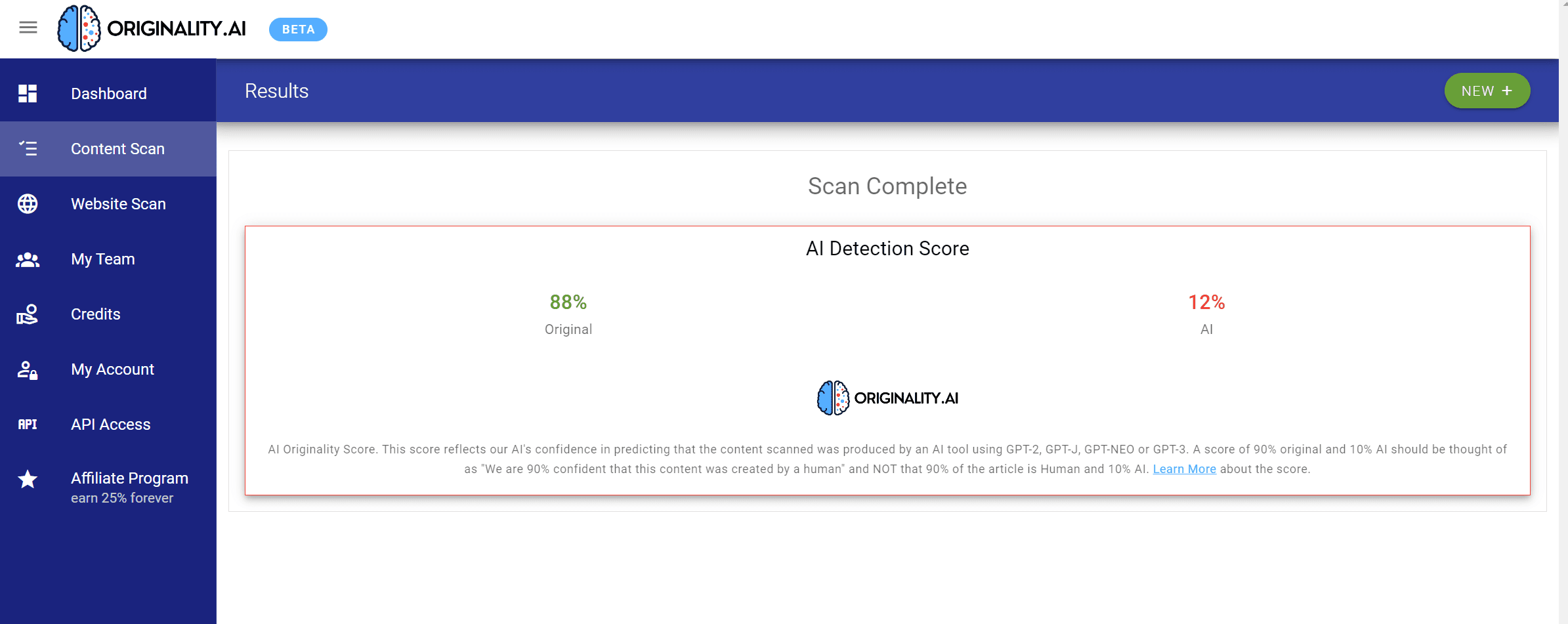 detector de conteúdo AI