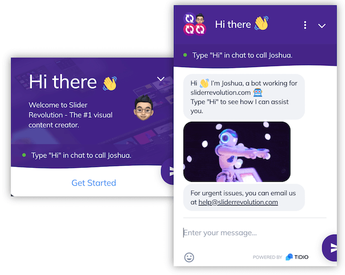 滑塊革命聊天機器人示例