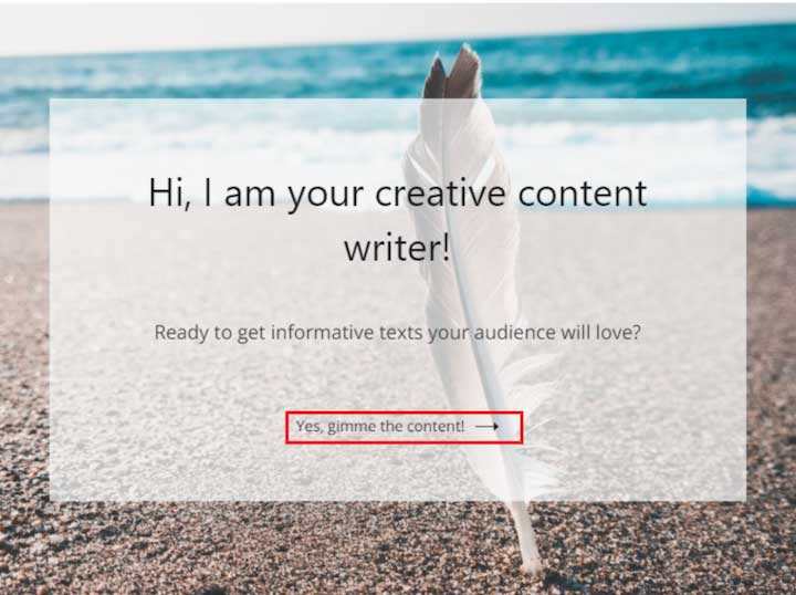 um CTA em uma página de destino