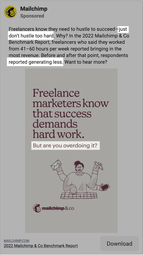 exemplos de textos de anúncios emocionais - dúvida