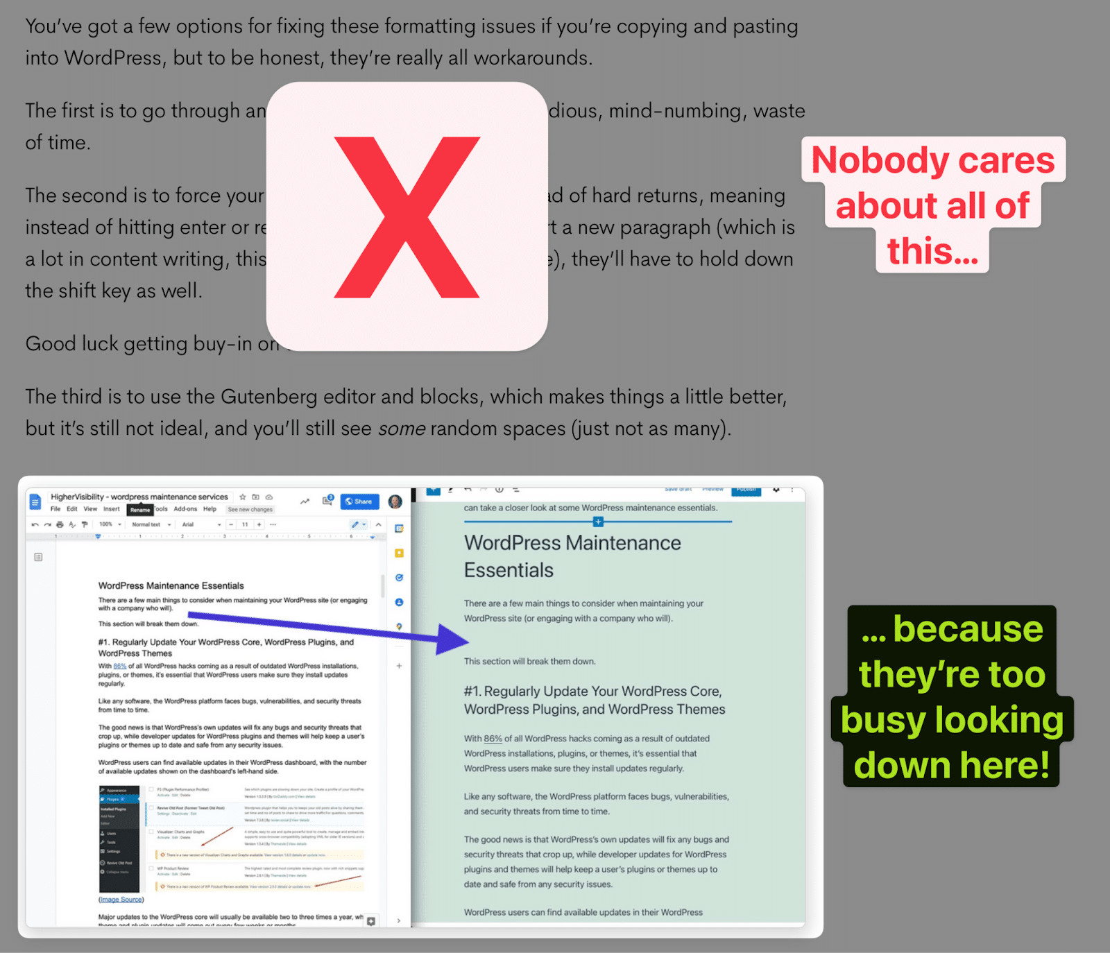 Dinding teks vs gambar
