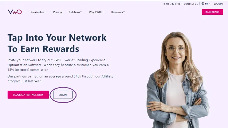 PartnerStack 가입 버튼