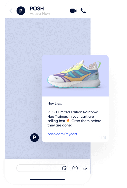 내부자 WhatsApp 카트 복구 메시지