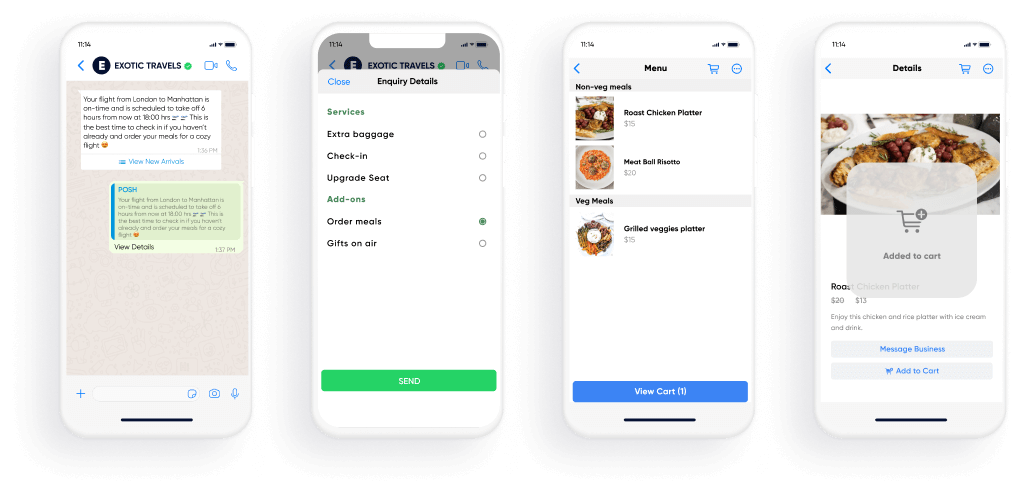 내부자 WhatsApp Commerce 교차 판매