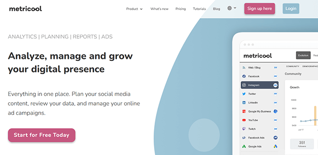 Page d'accueil Metricol