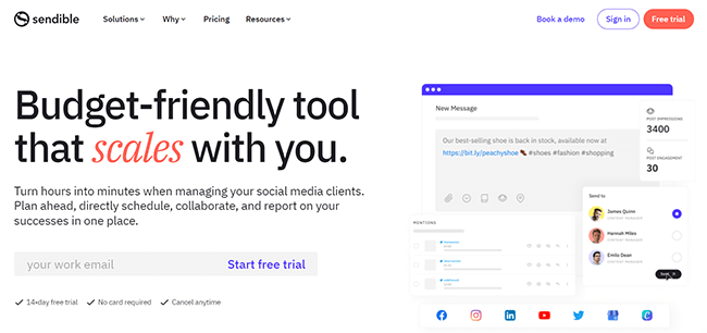 Page d'accueil envoyable