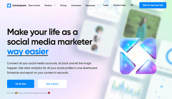 Page d'accueil d'Iconosquare