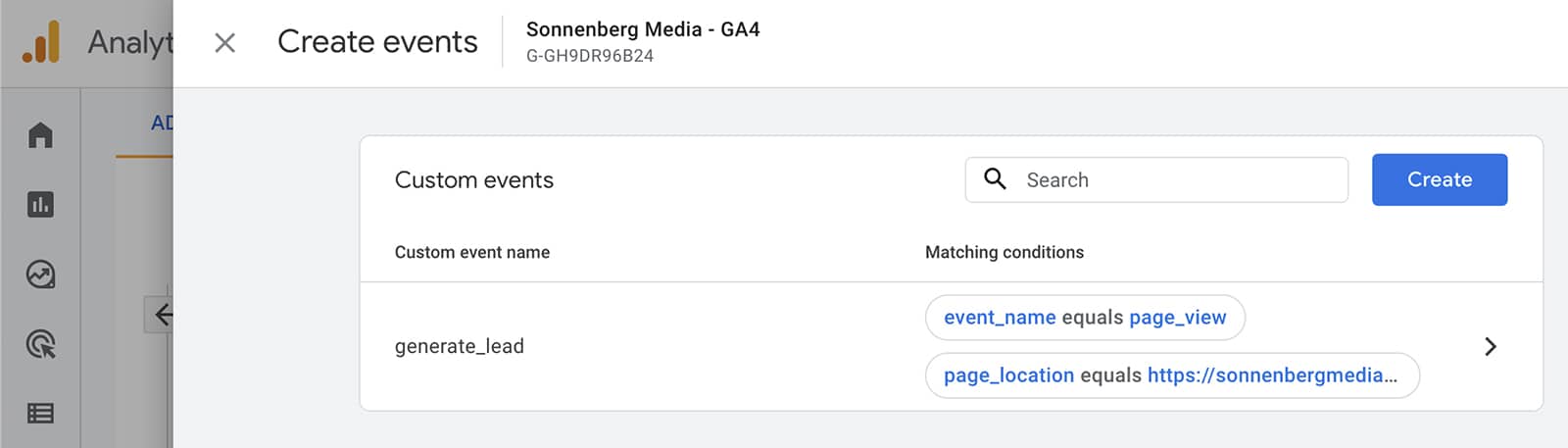 Google Analytics 4 eventos
