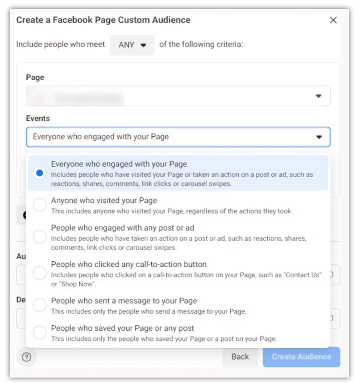 pubblicità digitale - targeting per pagina Facebook