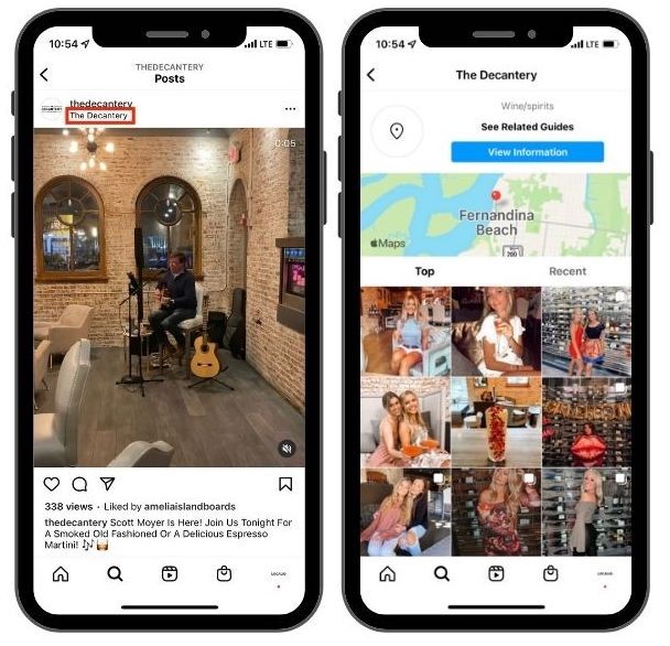 elenchi di directory - esempio di elenchi di Instagram