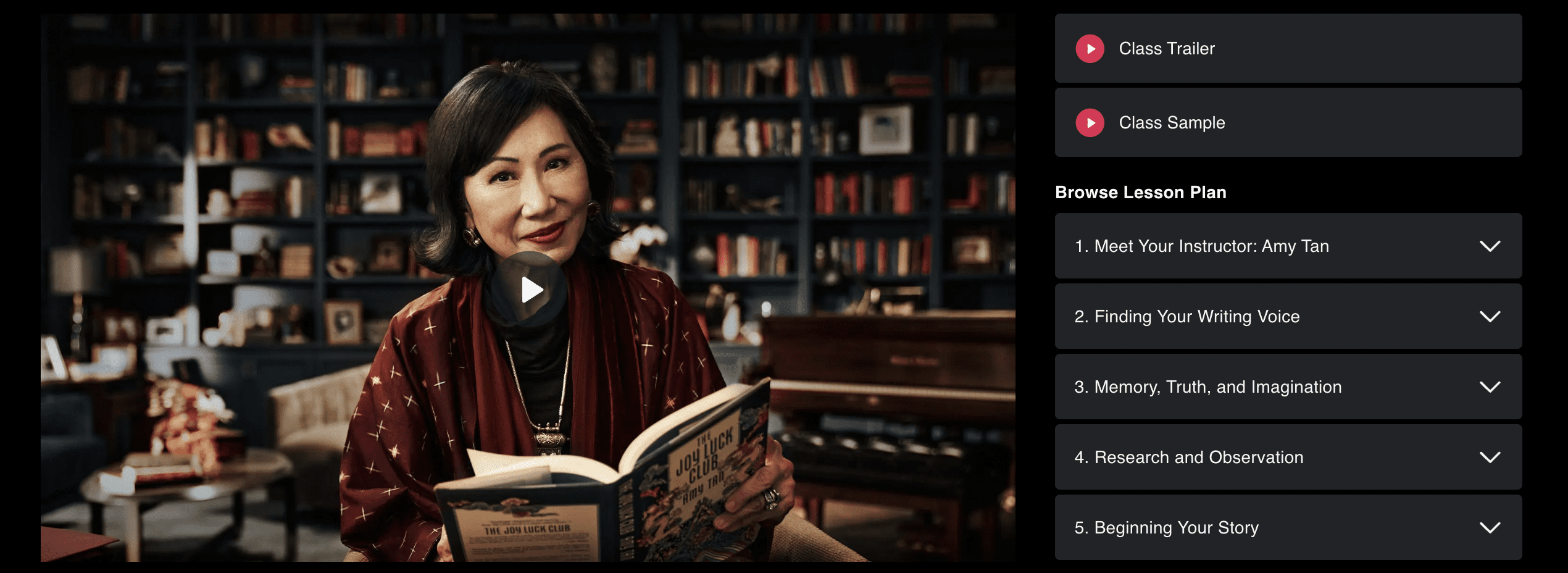 Leçons d'Amy Tan