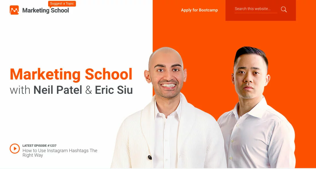 Home page del podcast della Scuola di marketing