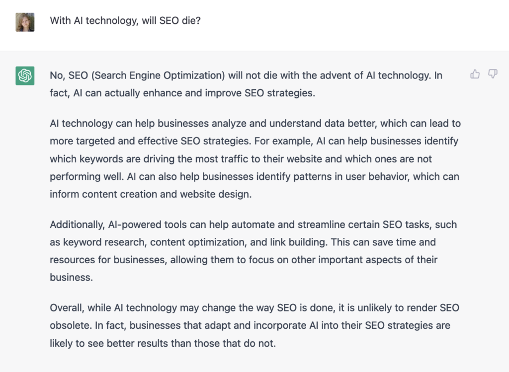 Czy dzięki technologii AI SEO umrze?
