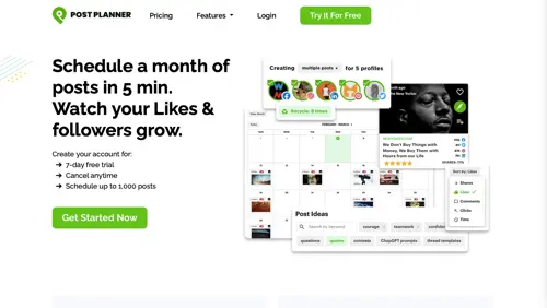 Домашняя страница Post Planner Home page of Post Planner