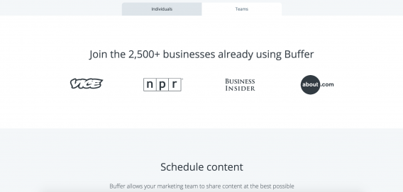 Antiguo plan del equipo Buffer.