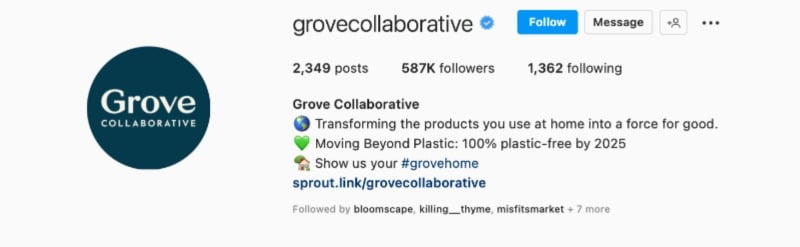 Grove Collaborative の Instagram