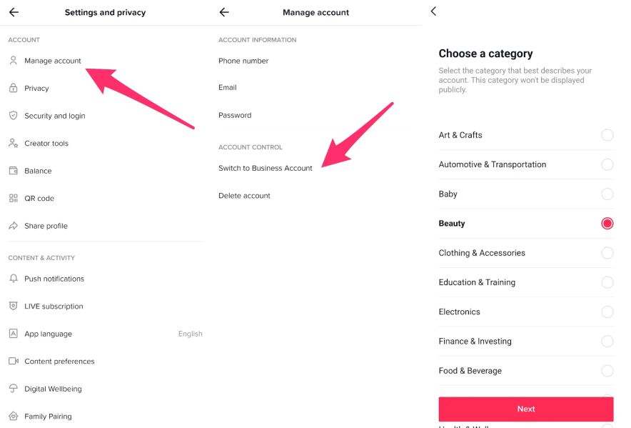 тик ток про аккаунт