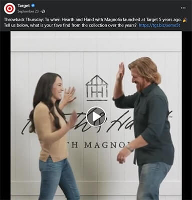 Lakukan posting throwback - contoh