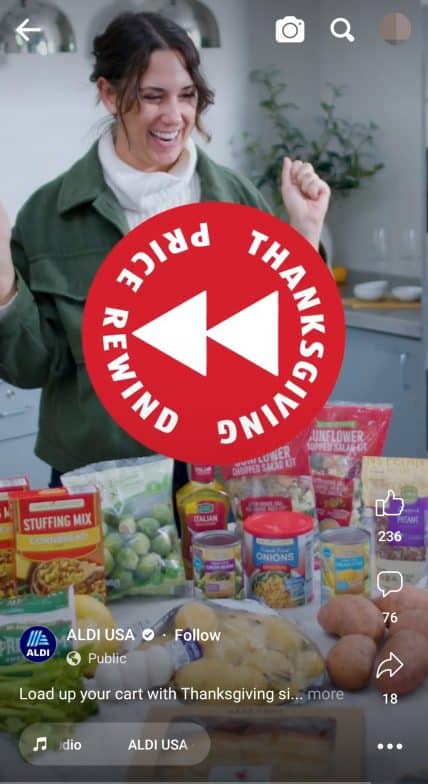 Idee per post su Facebook - Aldi USA