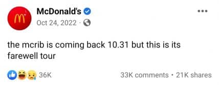 Idee per i post su Facebook - McDonalds