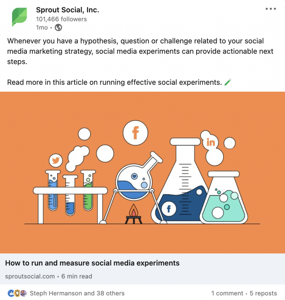 Публикация со ссылкой, предназначенная для этого эксперимента, содержит ссылку на статью, озаглавленную «Как проводить и измерять эксперименты в социальных сетях».