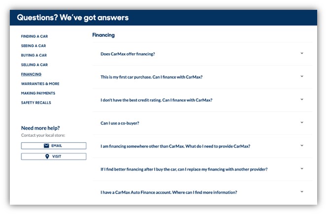 よくある質問ページの例 - よくある質問とサポート ページの例