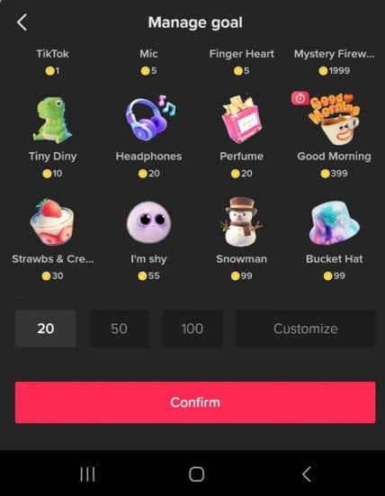 gérer l'exemple d'objectif pour passer en direct sur tiktok