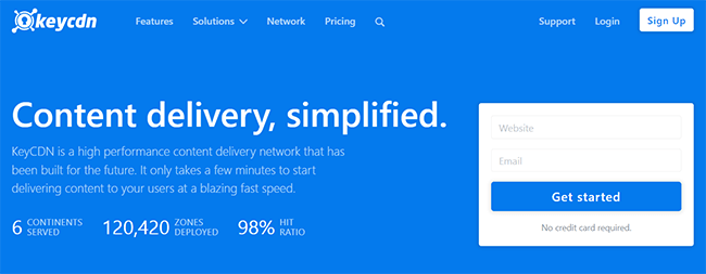 keycdn ホームページ