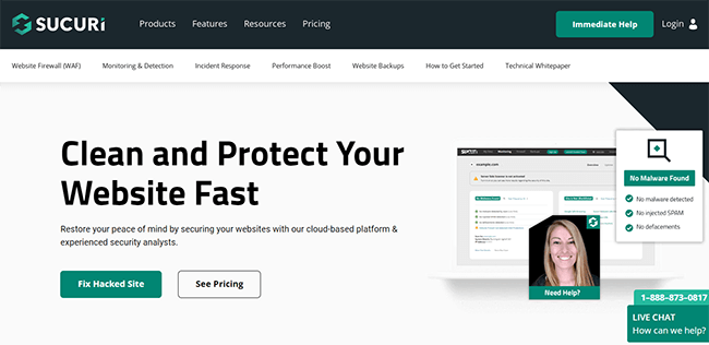 SUCURiホームページ