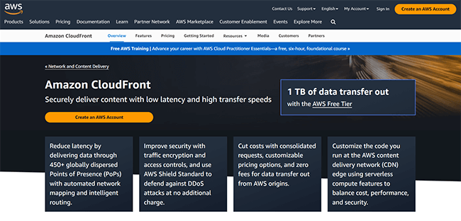 AWS ホームページ