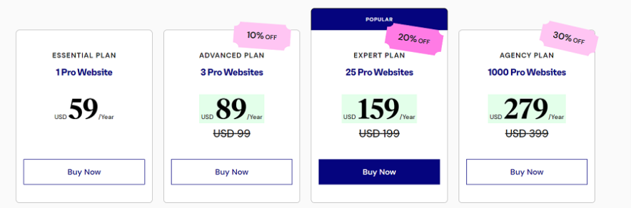 krok 2 wybierz plan wtyczek elementor pro