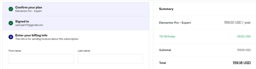 krok 3 skorzystaj z oferty wyprzedaży urodzinowej Elementor