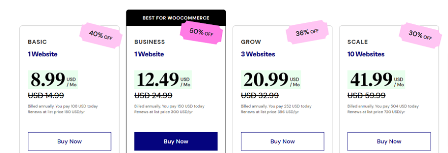 krok 2 wybierz plan hostingowy elementor