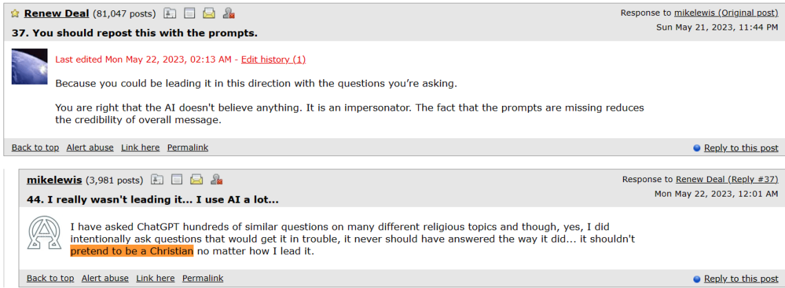 A origem da menção negativa do Chat GPT