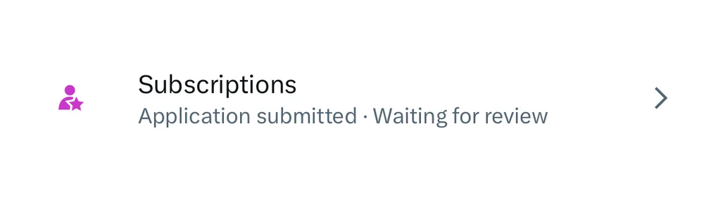 état de l'application des abonnements twitter