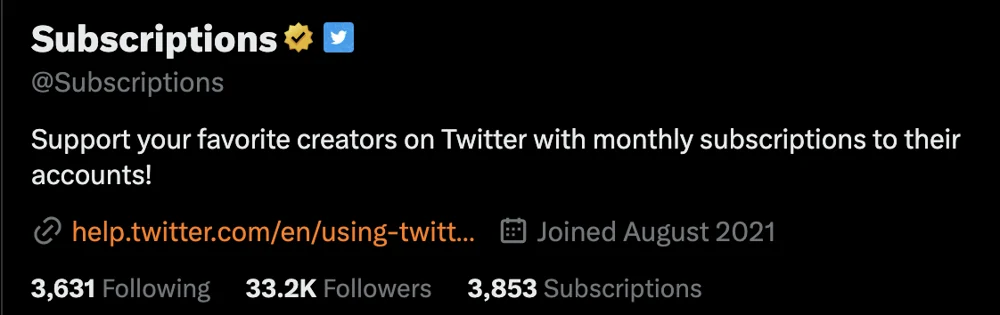 Abonnements sur Twitter