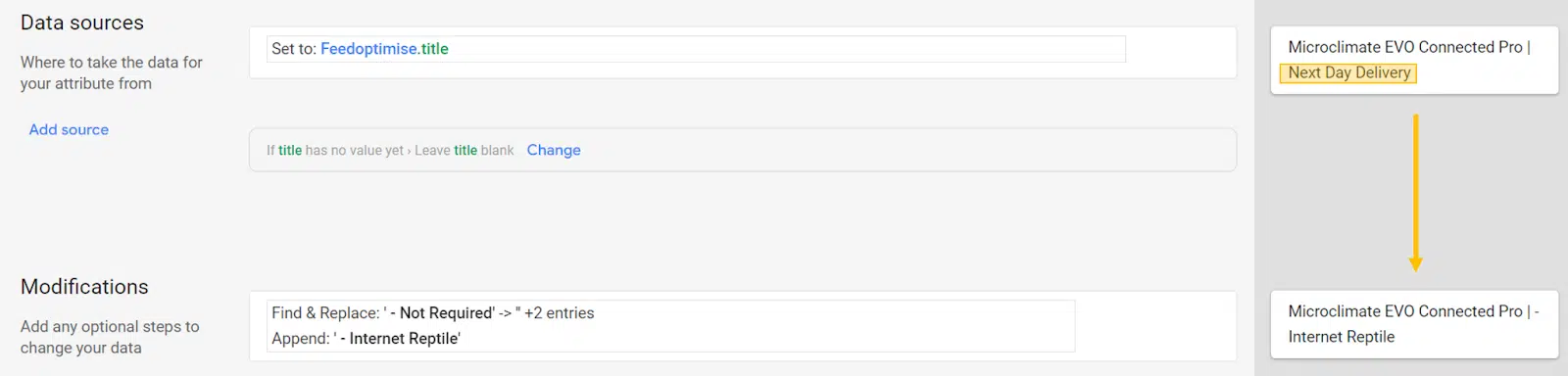 データソース属性