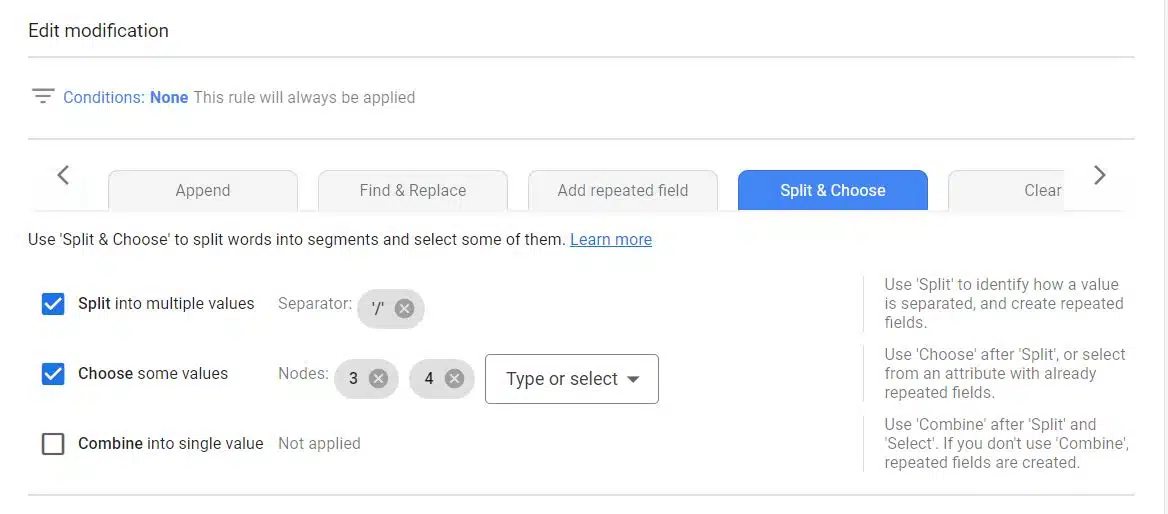 分割して選択 - 1