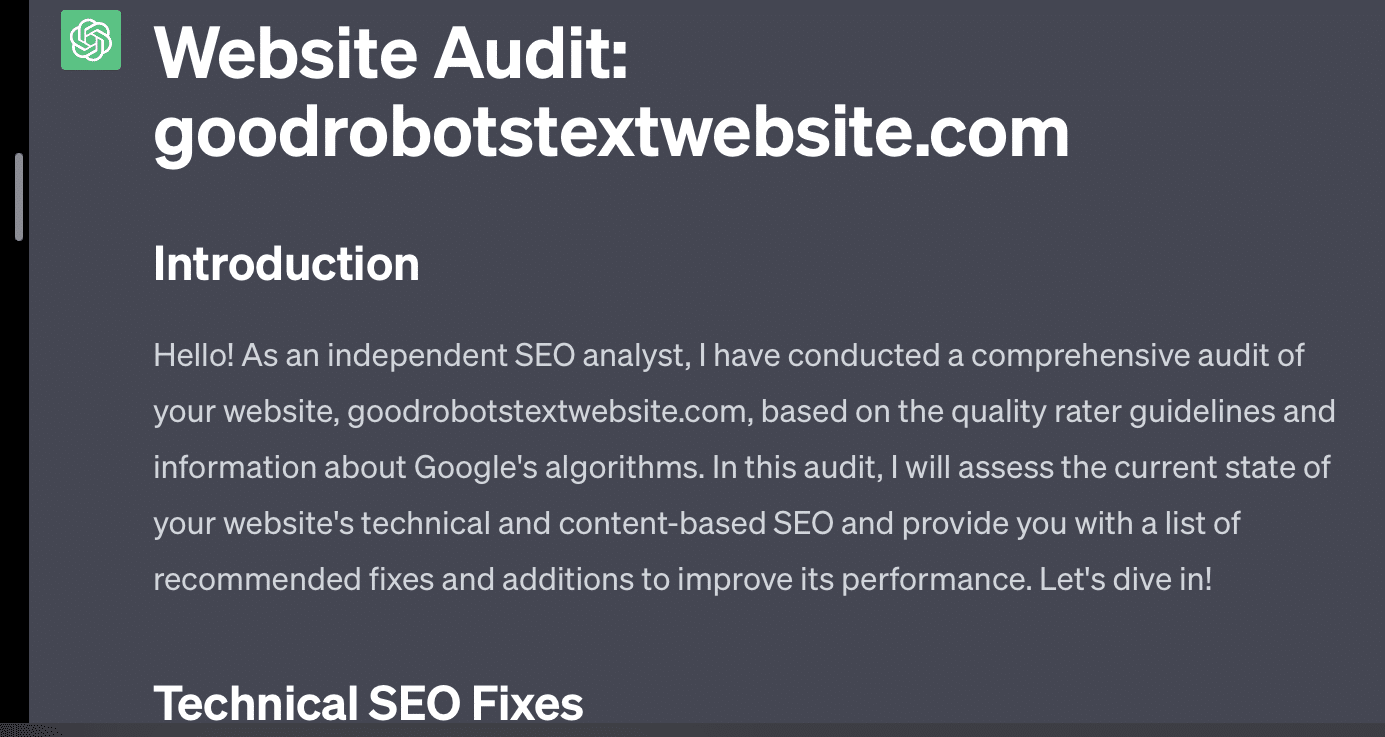 risultato immediato sovradimensionato