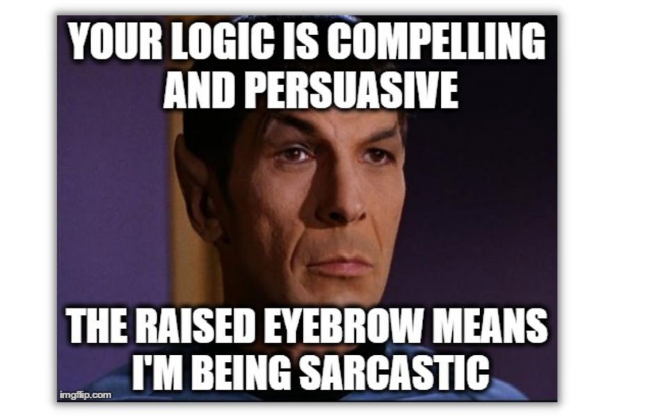Exemplo de resumo executivo - meme de Spock falando sobre persuasão