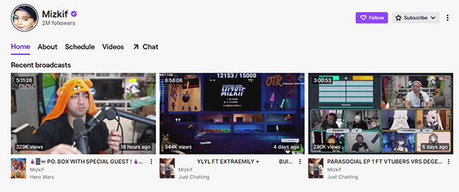 Fai rete con altri streamer