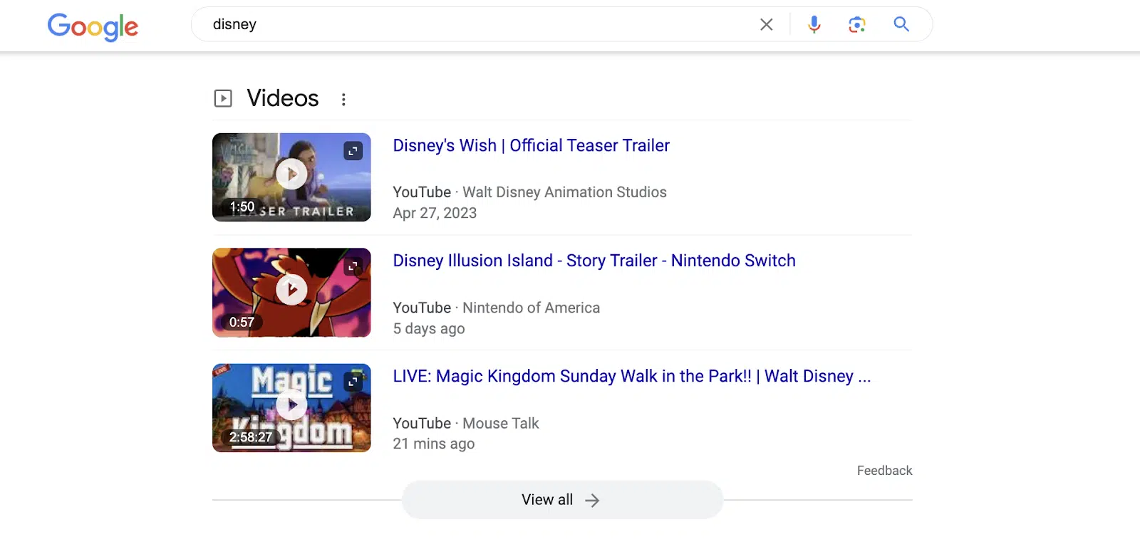 品牌 SERP - 視頻