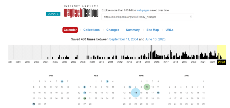 ตัวอย่างเครื่อง Wayback