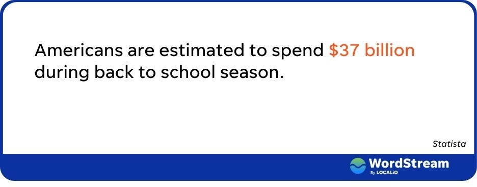 新学期メッセージ - アメリカの季節支出に関する統計