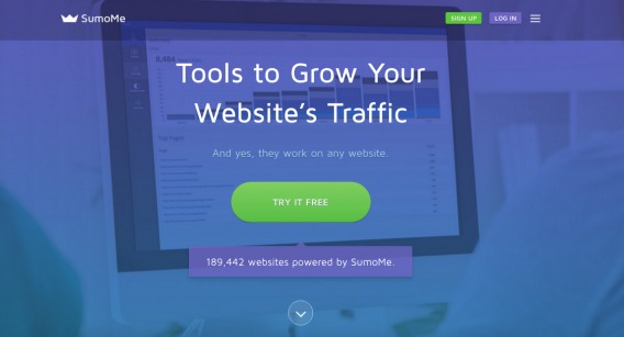SumoMe ex homepage.