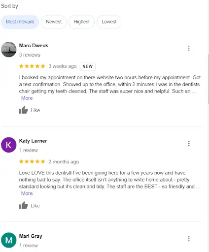 google 5 yıldızlı inceleme örneği