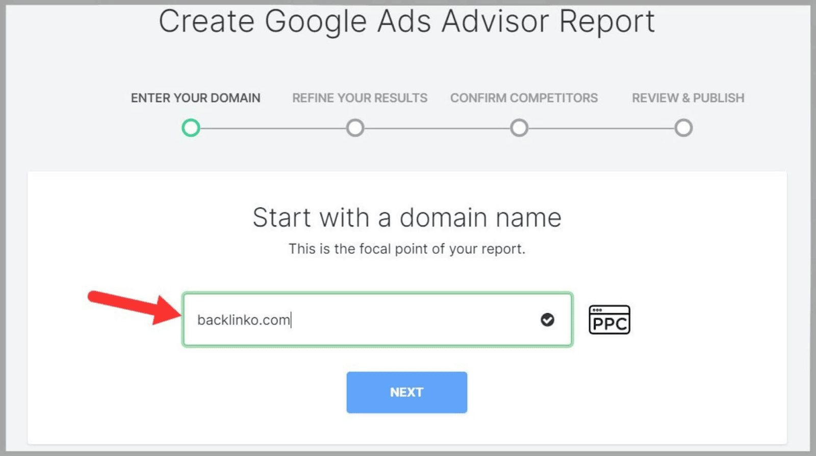 SpyFu 102 Input your domain