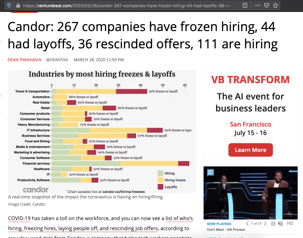 Sinceridad: función VentureBeat