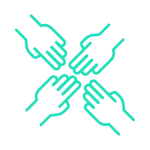 Ikona zjednoczonych rąk