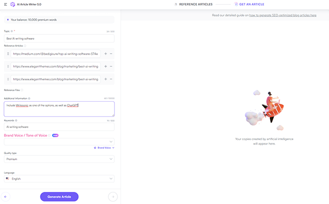 04 Scriitor AI - Generați